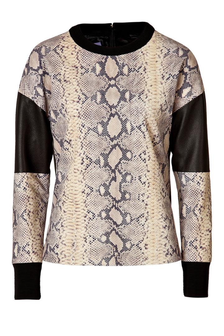 Emanuel Ungaro Emanuel Ungaro Python Printed Leather Top
