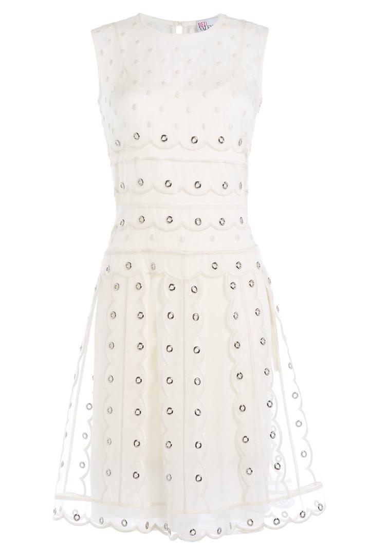 R.e.d. Valentino R.e.d. Valentino Silk Dress With Eyelets