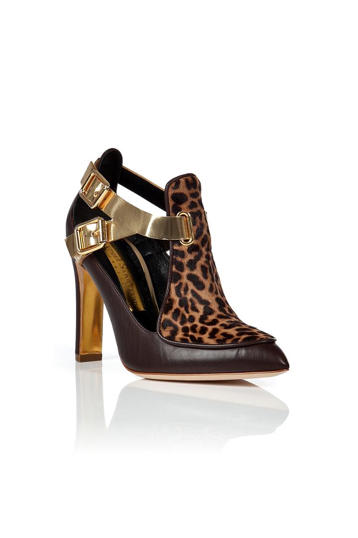 Rupert Sanderson Rupert Sanderson Haircalf/leather Cutout Ankle Boots - Animal Prints