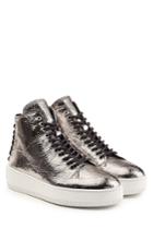 Mcq Alexander Mcqueen Mcq Alexander Mcqueen Metallic Leather High Top Sneakers