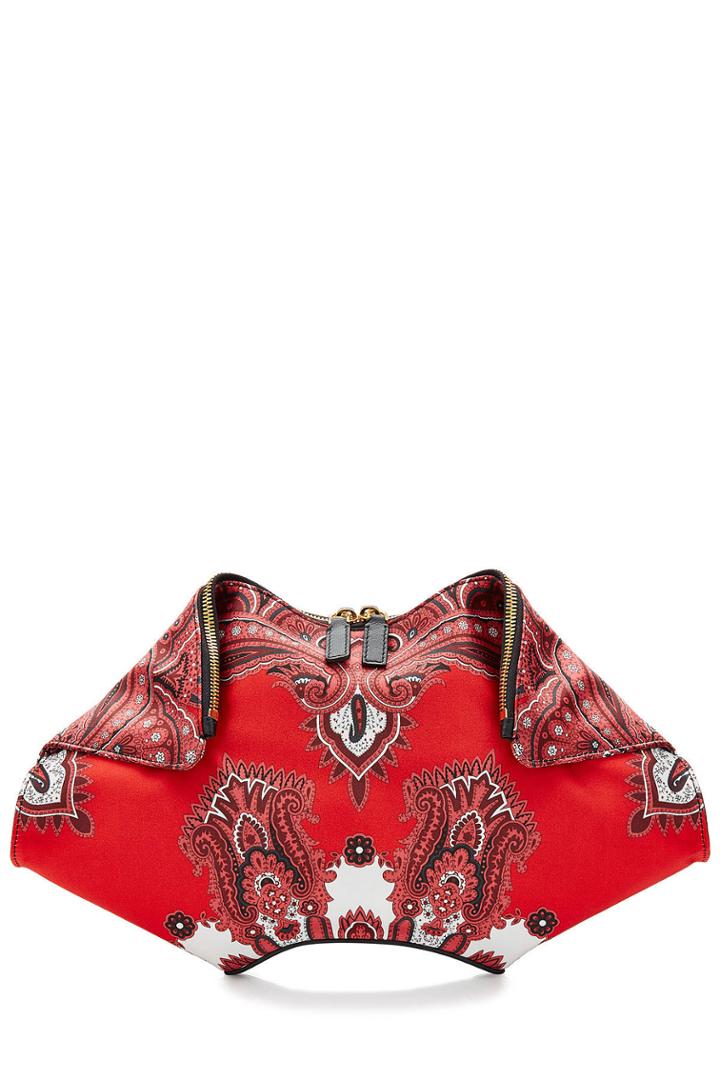 Alexander Mcqueen Alexander Mcqueen De Manta Printed Clutch With Leather