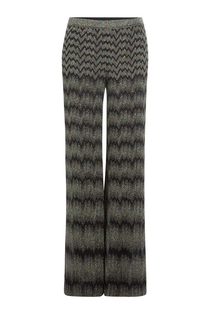 Missoni Missoni Wide Leg Crochet Knit Pants - Black