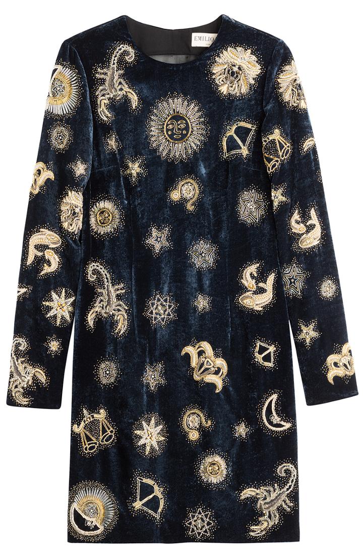 Emilio Pucci Embroidered Velvet Dress
