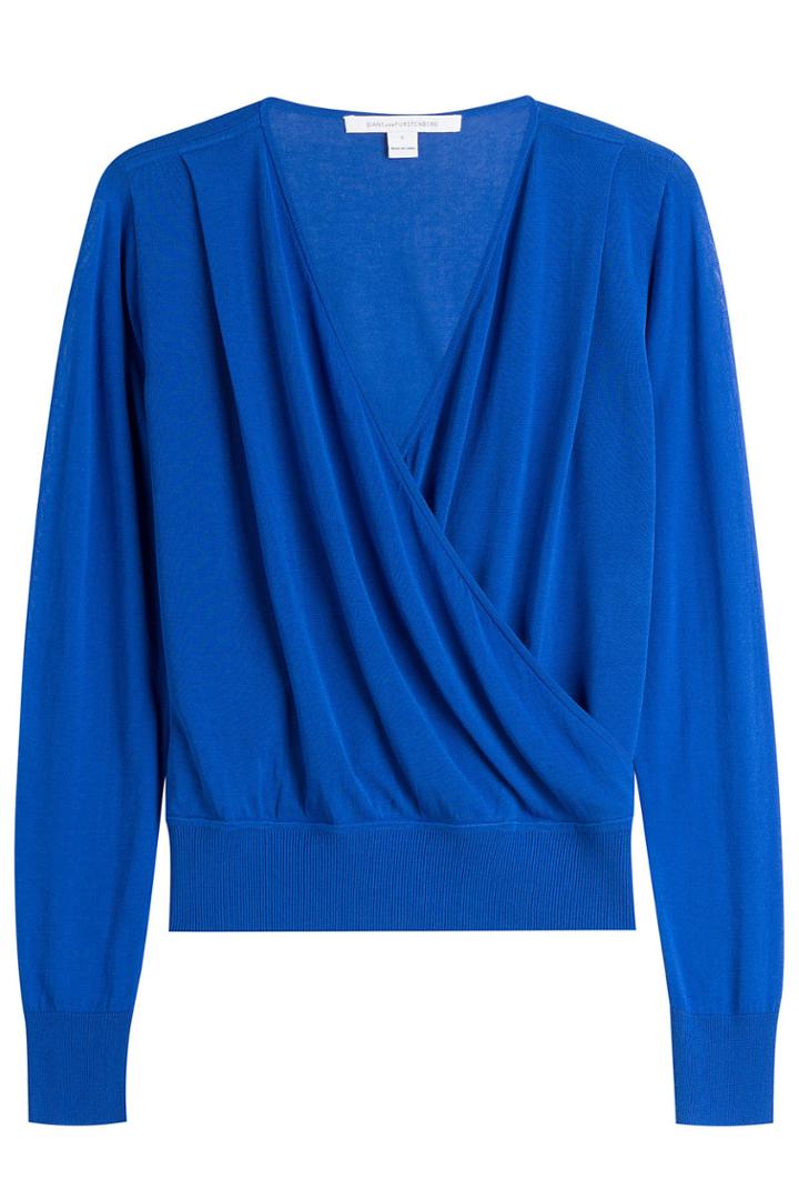 Diane Von Furstenberg Diane Von Furstenberg Wrapped Knit Top - Blue