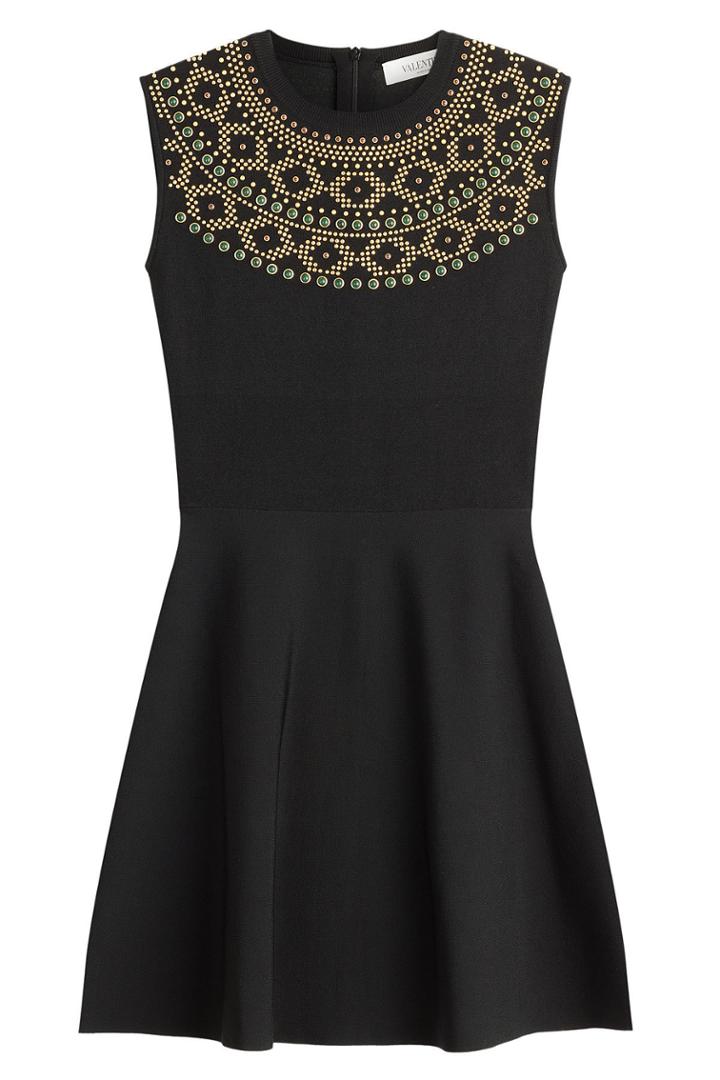Valentino Valentino Stud Embellished Dress - Black