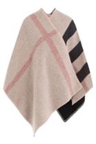 Burberry Shoes & Accessories Burberry Shoes & Accessories Checked Wool Cape With Cashmere - Multicolor