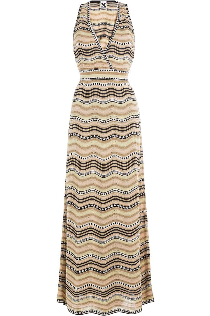 M Missoni M Missoni Cotton-blend Printed Max-dress - Black