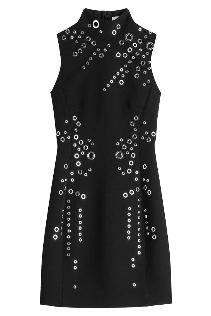 Mugler Mugler Wool Dress With Eyelets - None