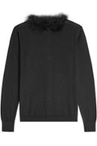 Simone Rocha Simone Rocha Wool, Silk And Cashmere Pullover With Feather Trim