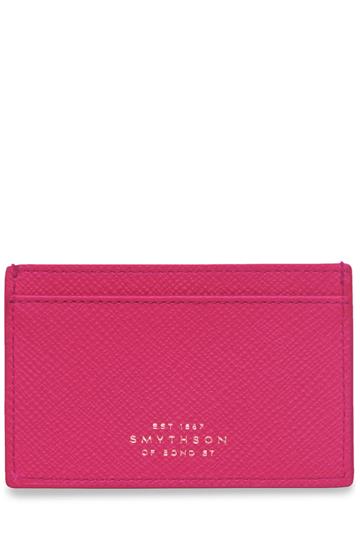 Smythson Smythson Leather Card Holder - Pink