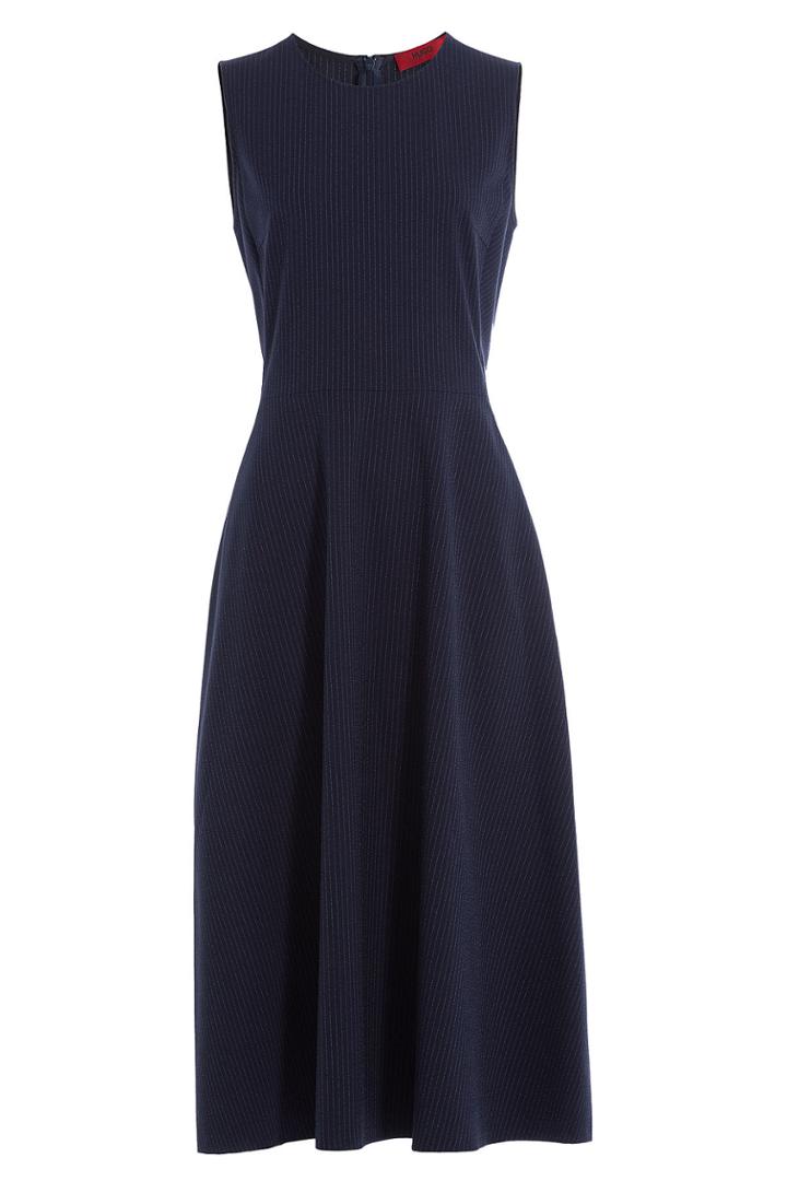 Hugo Hugo Pinstriped Midi Dress