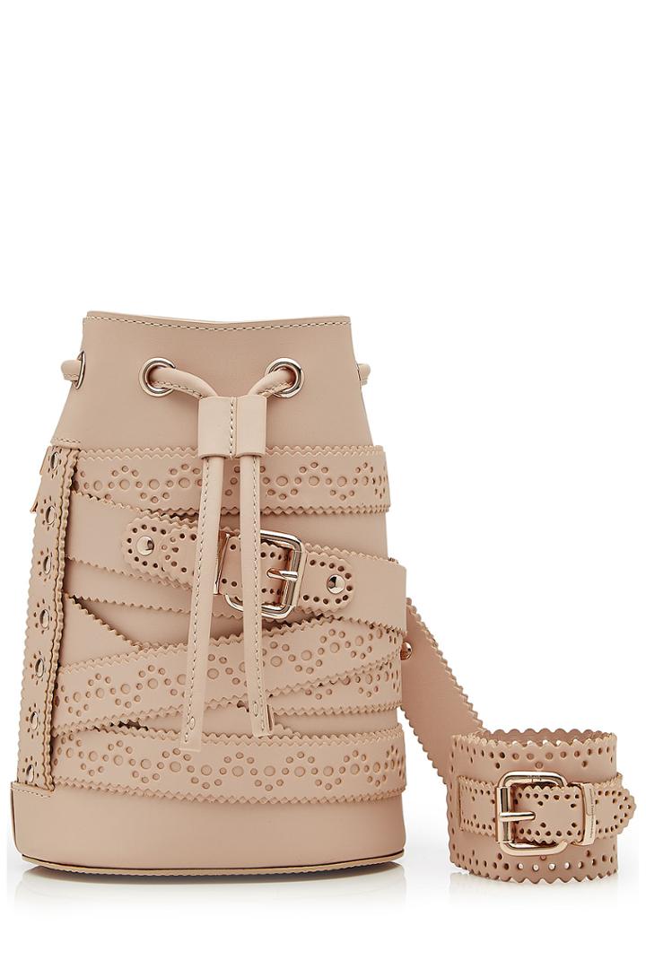 Marina Hoermanseder Marina Hoermanseder Kasper Cookie Leather Shoulder Bag - Rose