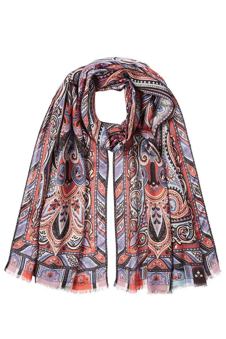 Etro Etro Printed Scarf With Wool And Silk - Multicolor