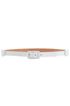 Carven Carven Thin Leather Belt - White