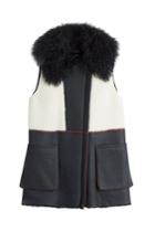 Diane Von Furstenberg Diane Von Furstenberg Lambskin And Shearling Vest