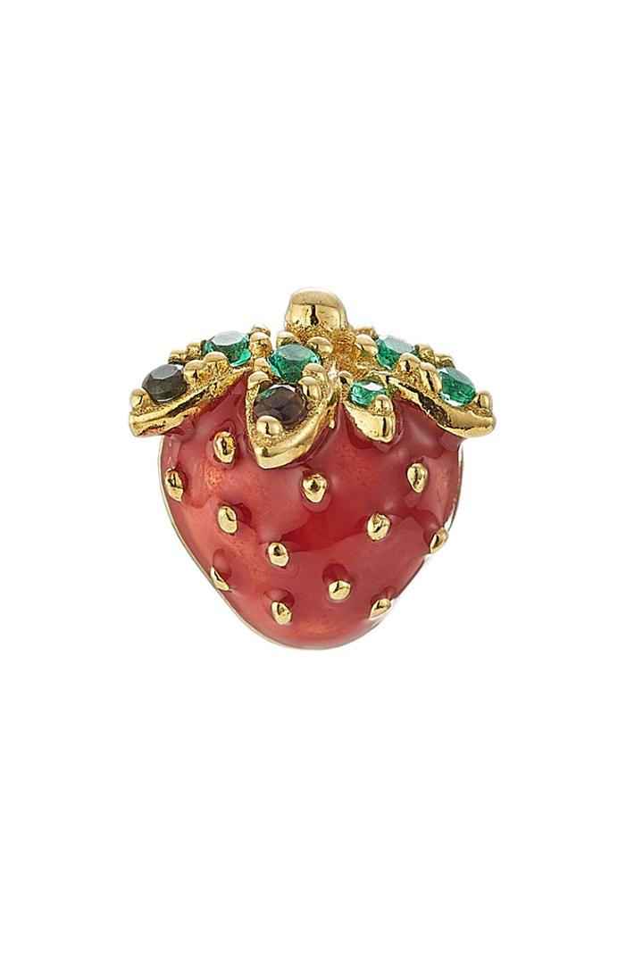 Marc Jacobs Marc Jacobs Embellished Silver Strawberry Stud