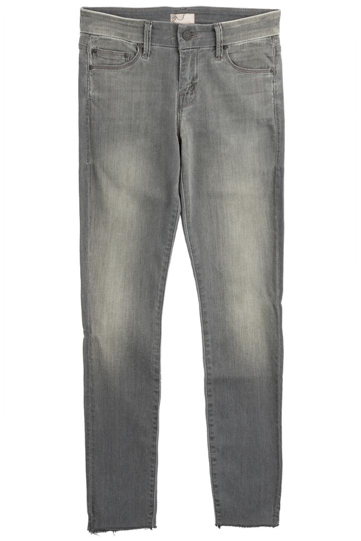 Mother Mother The Looker Ankle Fray Jeans - Grey