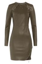 Emilio Pucci Lace-up Detailed Leather Dress