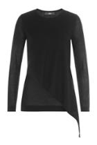 Steffen Schraut Steffen Schraut Asymmetric Merino Wool Pullover - Black