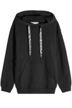 Pswl Pswl Cotton Hoody With Printed Drawstrings