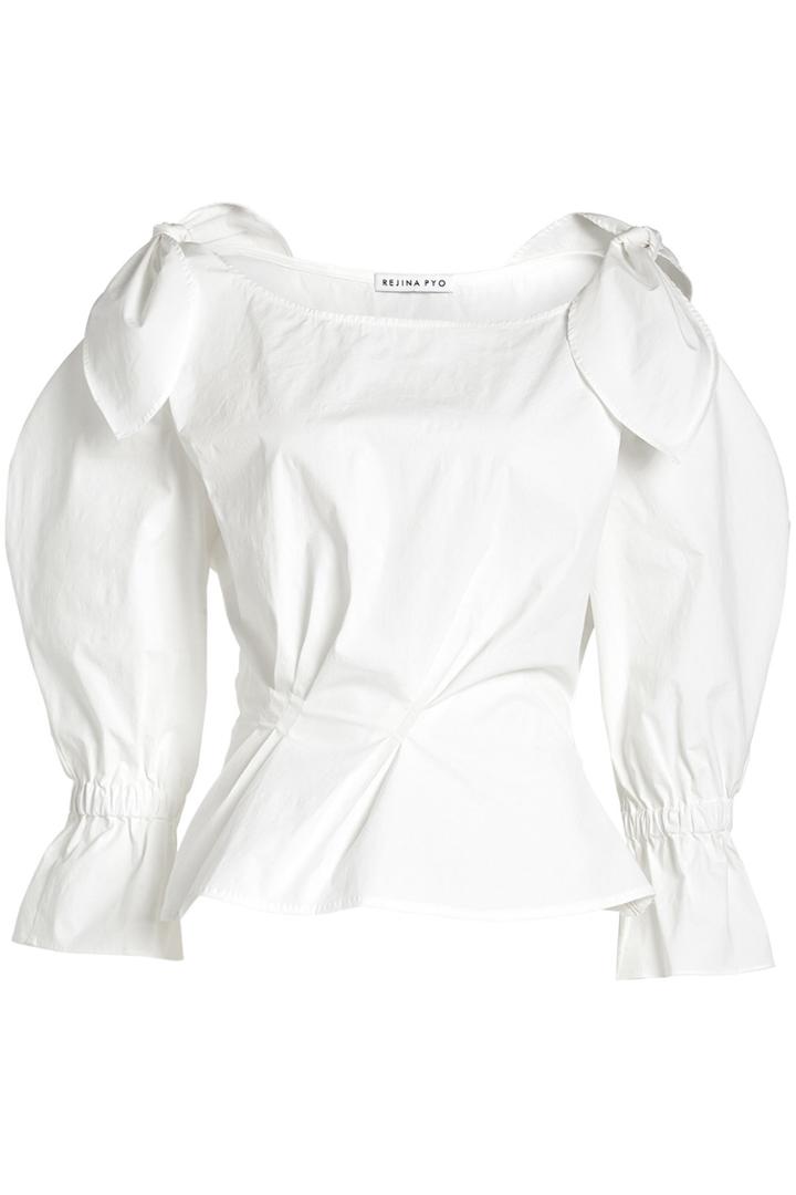 Rejina Pyo Rejina Pyo Cotton Blouse With Bow Detail