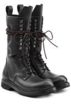 Rick Owens Rick Owens Leather Combat Boots - Black