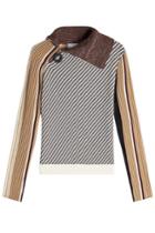 Carven Carven Wool Pullover With Zipped Neck - Multicolored