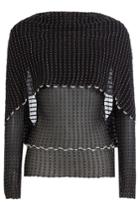 Roland Mouret Roland Mouret Sheer Knit Top With Cape - Black