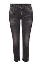 R13 R13 Biker Boy Cropped Jeans With Distressed Detail