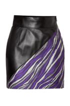 Fausto Puglisi Fausto Puglisi Leather/jacquard Mini-skirt - Multicolor