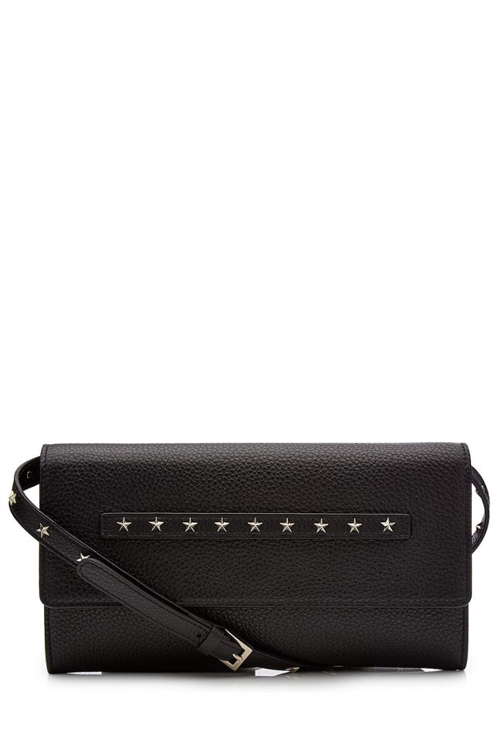 R.e.d. Valentino R.e.d. Valentino Leather Clutch With Shoulder Strap