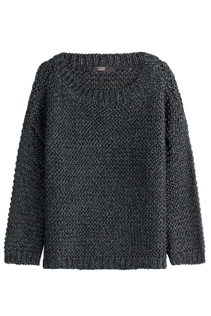 Steffen Schraut Steffen Schraut Chunky Knit Metallic Pullover - Blue