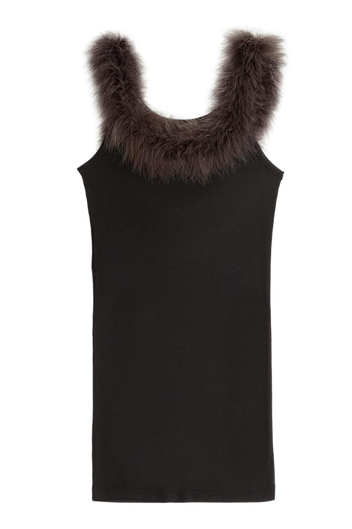 Maison Margiela Maison Margiela Tank With Feather Trim
