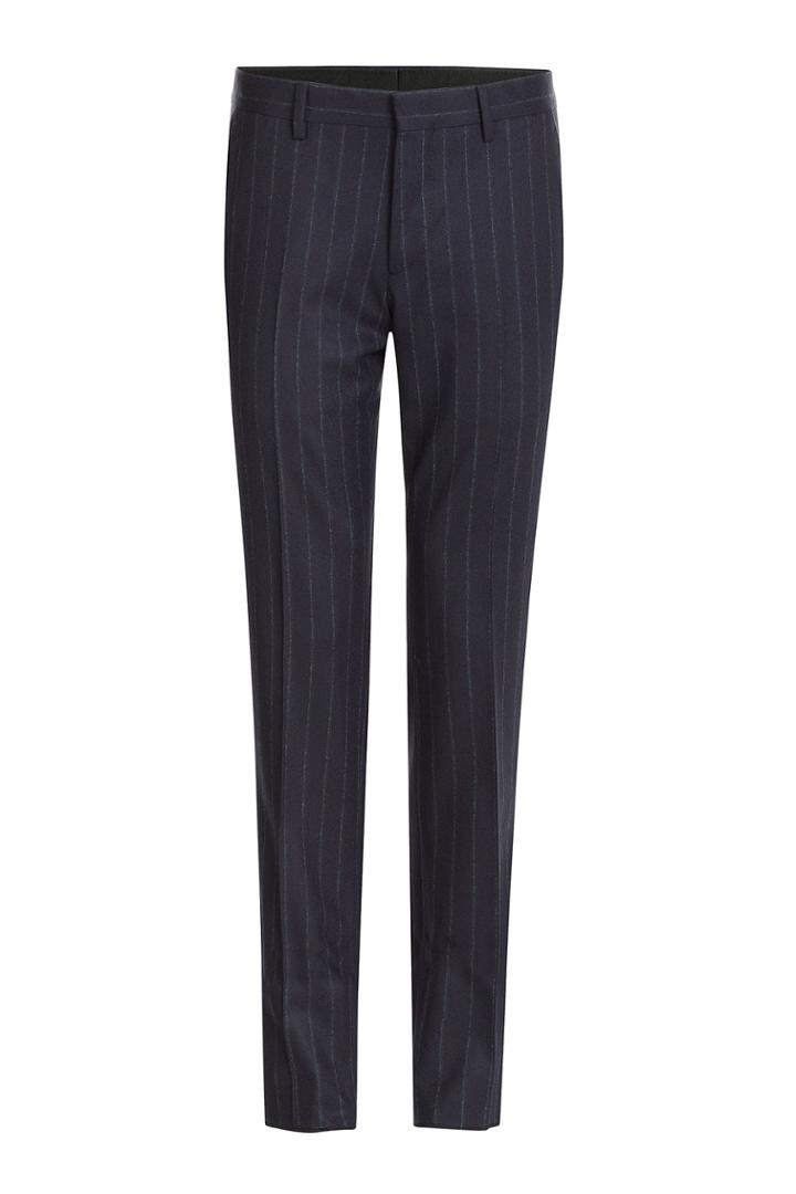 Etro Etro Pinstriped Wool Pants - Blue