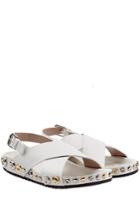 Marc Jacobs Marc Jacobs Embellished Leather Sandals - White