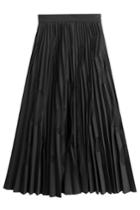 Msgm Msgm Pleated Skirt With Spot Print - Black