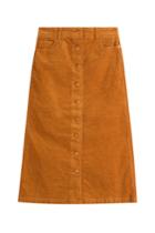 Closed Closed Stretch Cotton Long Cord Skirt - Yellow