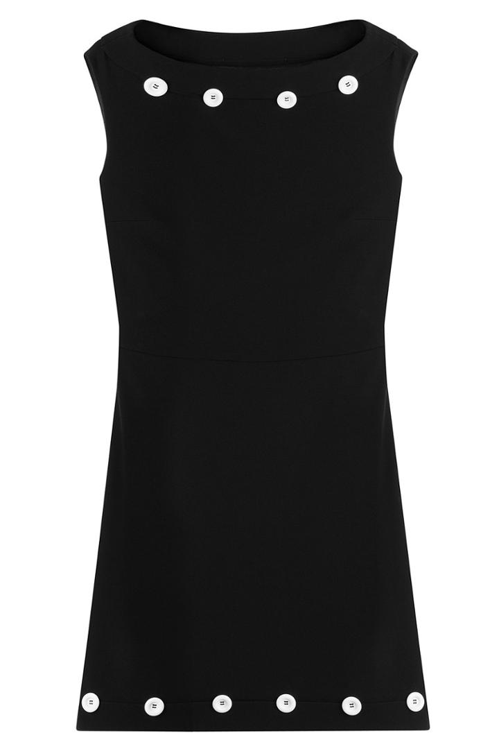 Boutique Moschino Boutique Moschino Sheath Dress With Button Embellishment - Black