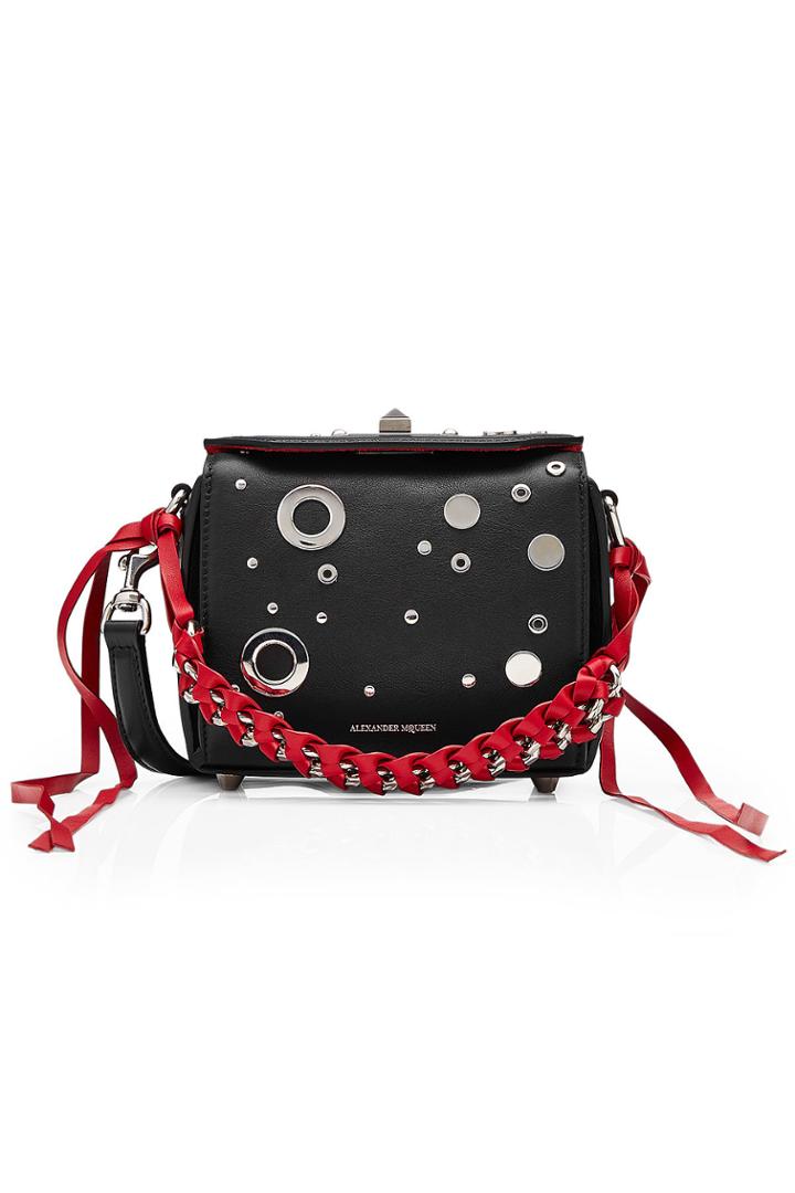 Alexander Mcqueen Alexander Mcqueen Embellished Leather Box Bag 16