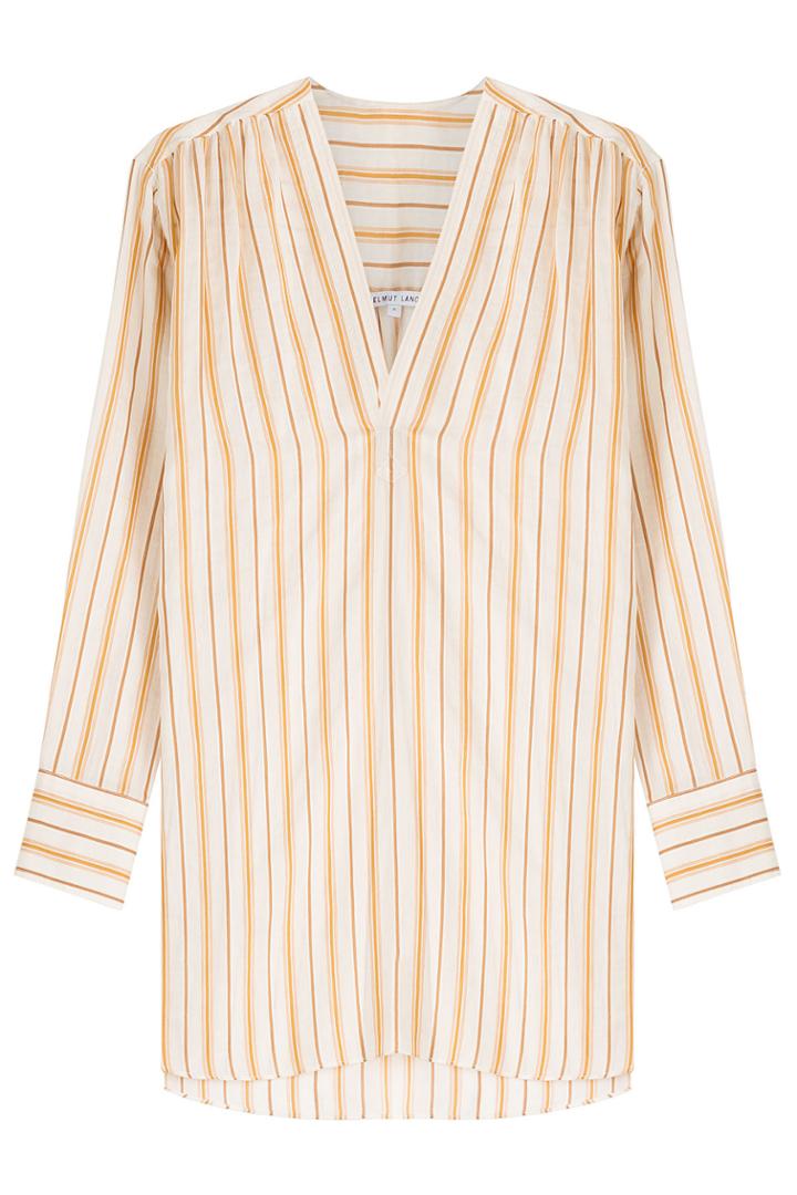 Helmut Lang Helmut Lang Cotton-silk Striped Tunic - Stripes