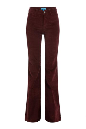 Mih Jeans Mih Jeans Flared Velvet Pants - Red