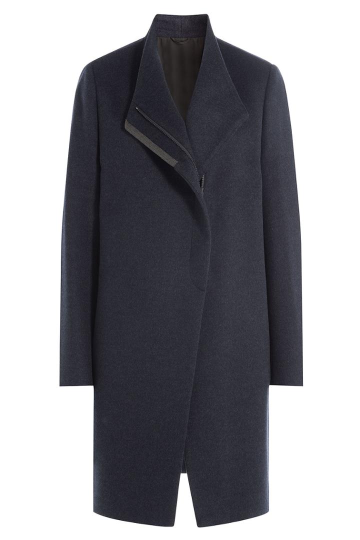 Brunello Cucinelli Brunello Cucinelli Wool Coat With Bead Embellished Trim