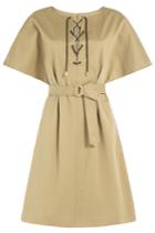 Vanessa Seward Vanessa Seward Cotton Dress With Lace-up Front - Green