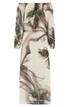 Tamara Mellon Tamara Mellon Silk Peacock Print Dress - Multicolor