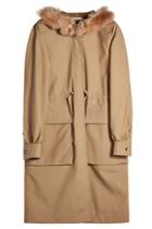 Céline Céline Cotton Parka With Sheep Fur