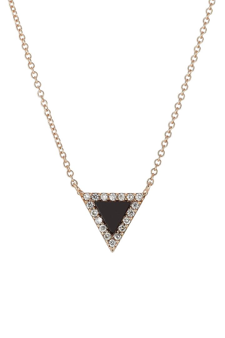 Diane Kordas Diane Kordas 18kt Rose Gold Necklace With Diamonds And Onyx