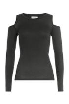 Velvet Velvet Jersey Top With Cutout Shoulders - Black