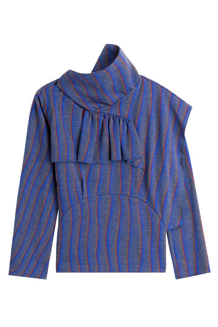 J.w. Anderson J.w. Anderson Top With Ruffles - Blue