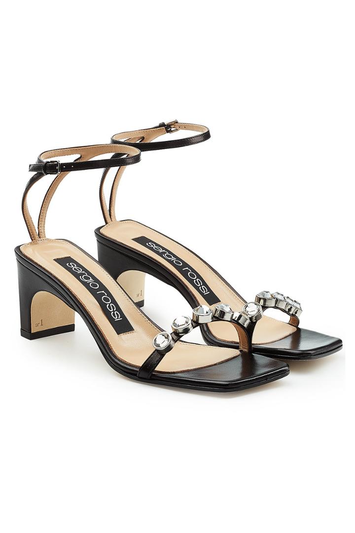 Sergio Rossi Sergio Rossi Embellished Leather Sandals
