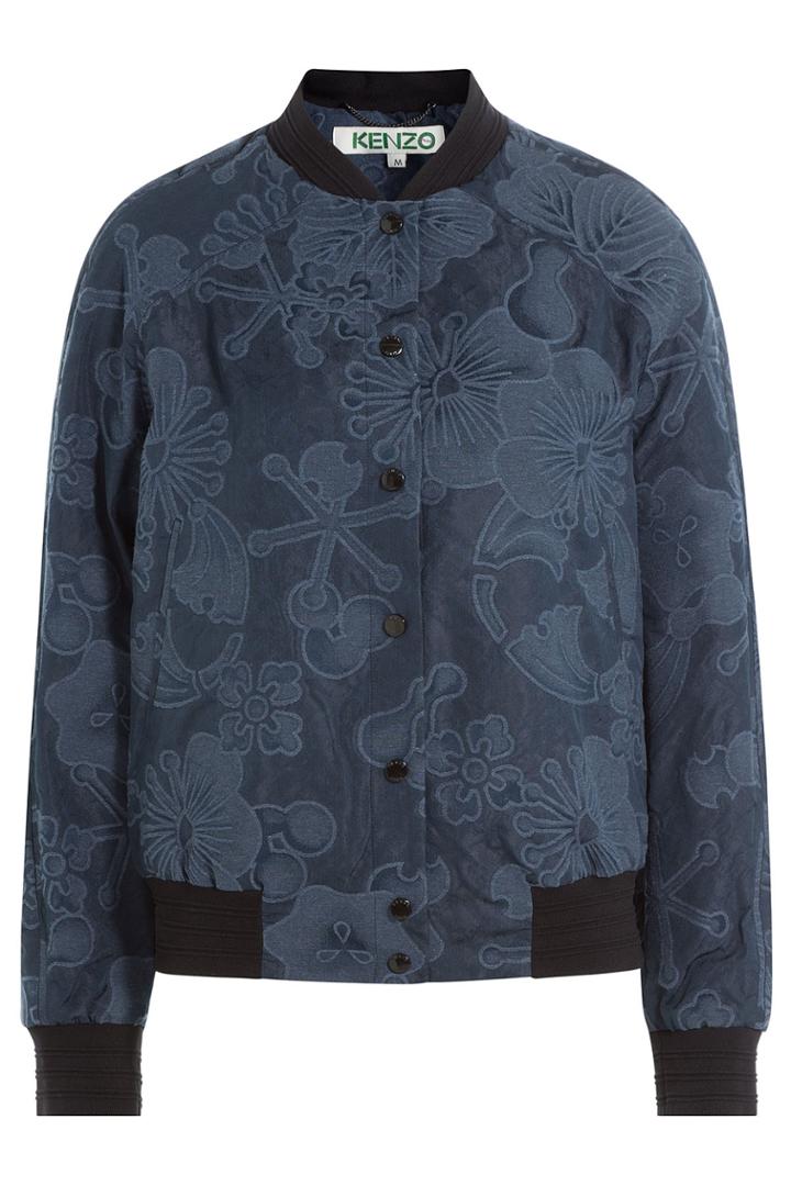 Kenzo Kenzo Bomber Jacket With Cotton - Blue
